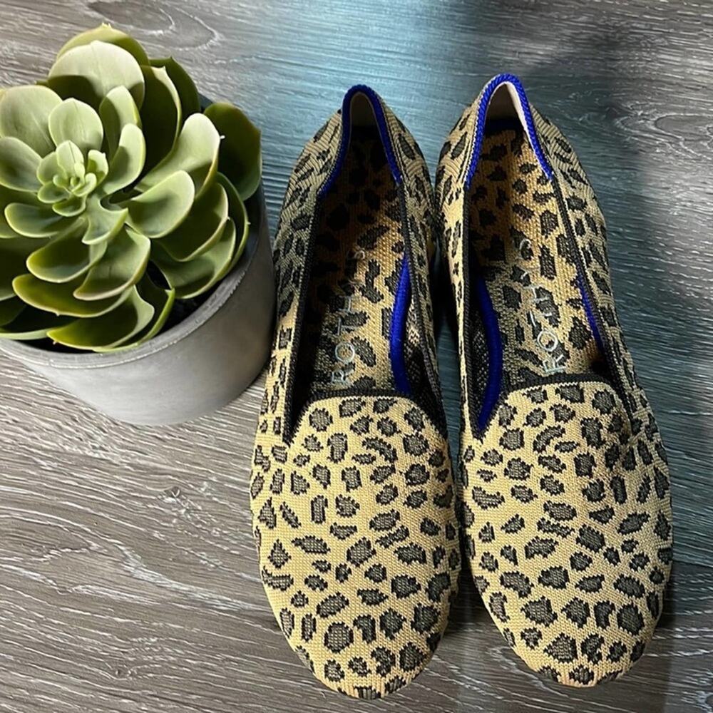 Rothy’s the loafers size 6 leopard print woman’s flat shoes